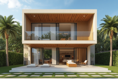 تصميم واجهات فيلا 200 متر دورين